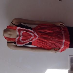 Valentine's heart red sexy apron lingerie  baking cooking